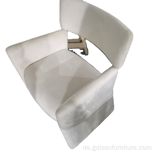 Modernes Blatt Essstuhl Metall Bein Diningchair